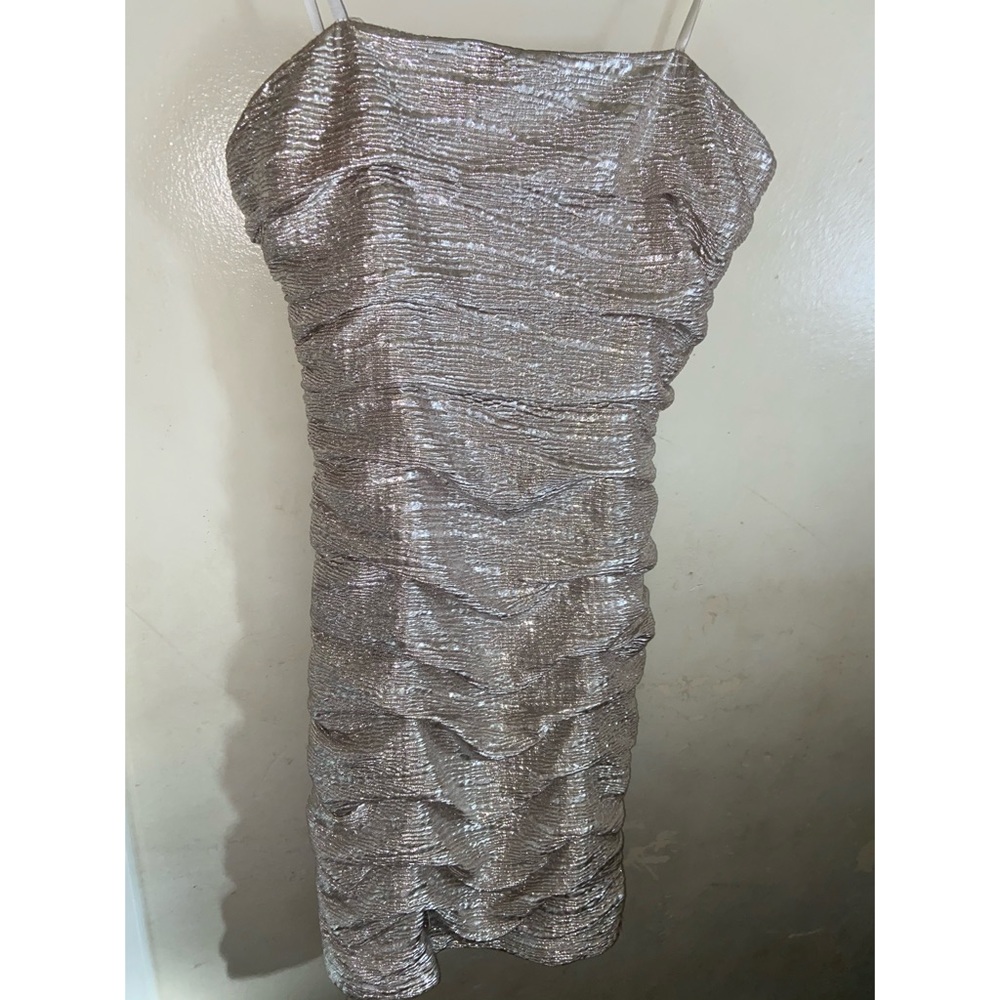 Silver Ruched dress worn once, great condition